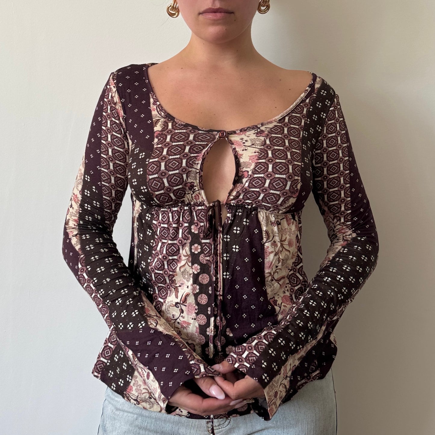 Morgan patchwork blouse - Size S
