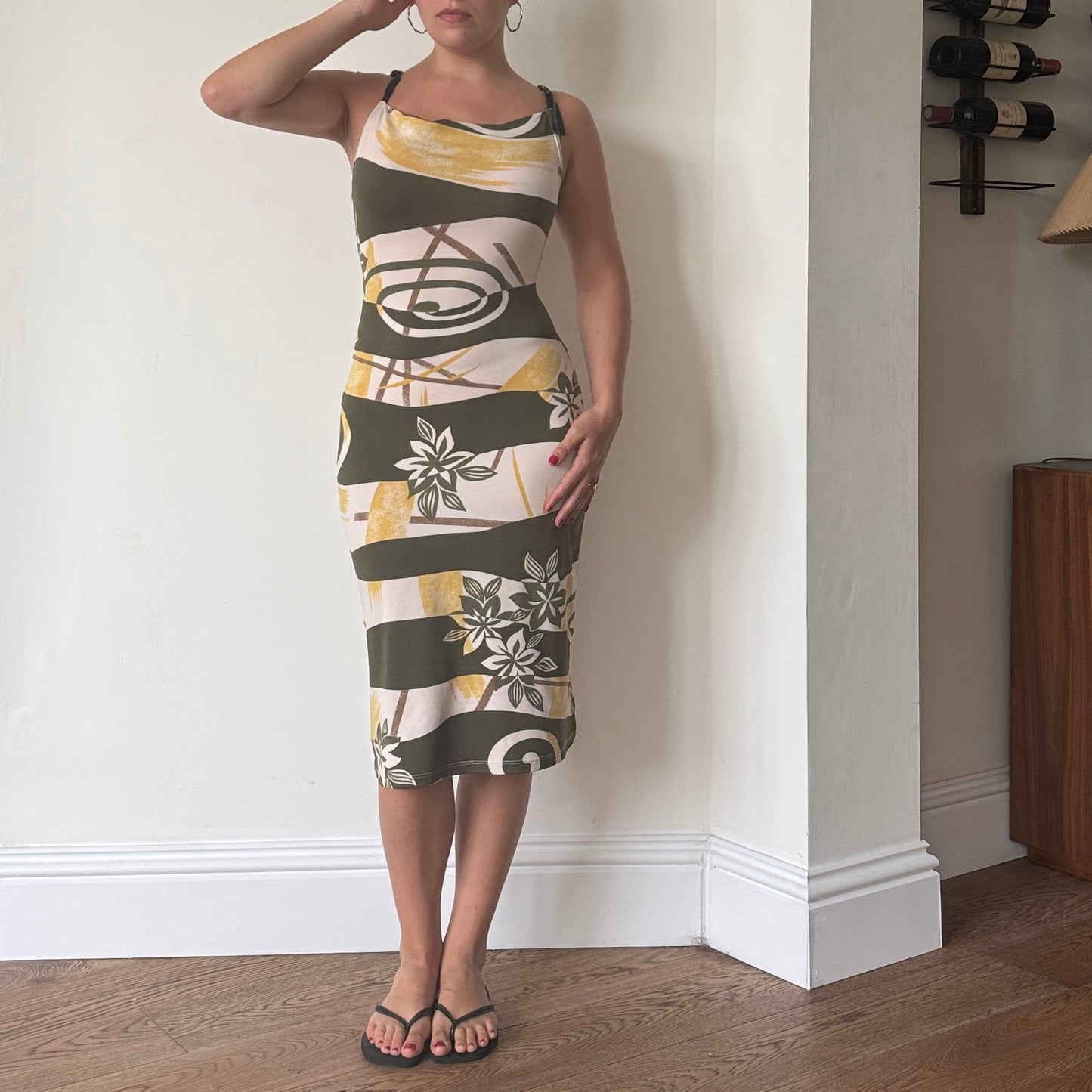 Striped midi dress - Size S/M