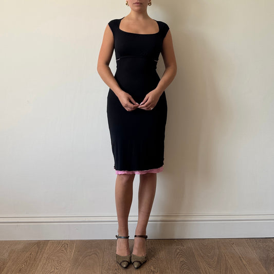 Black milkmaid dress - Size S