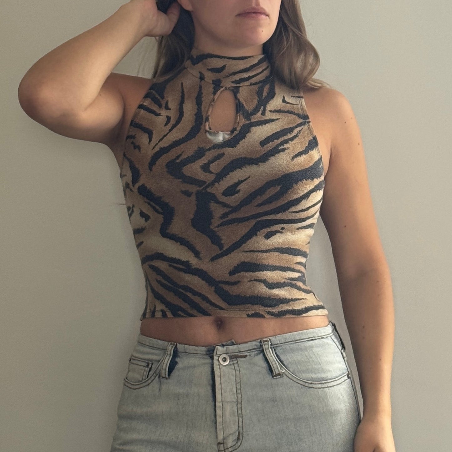 Leopard print cutout top - Size S