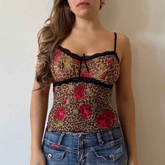 Mesh leopard cami - Size S