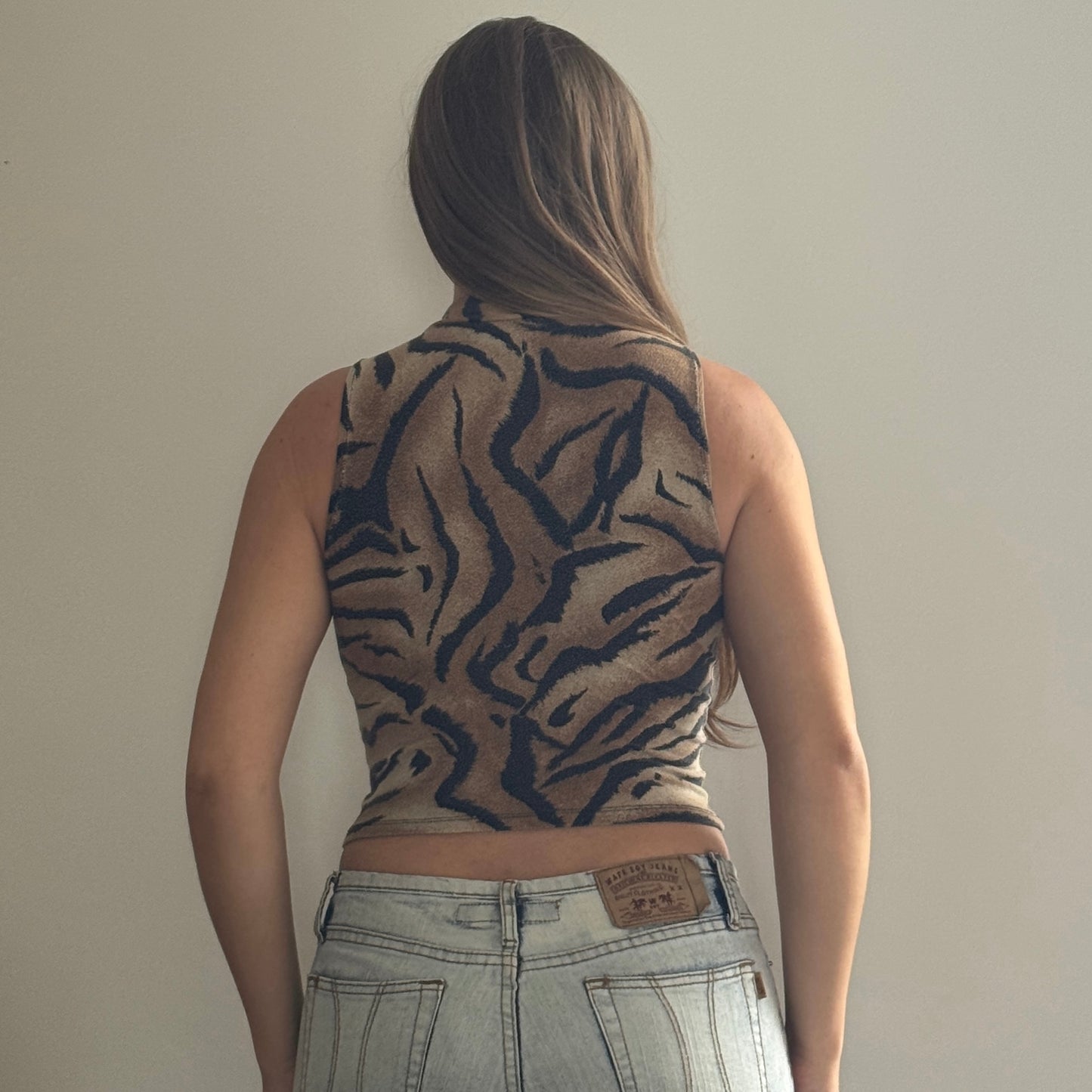 Leopard print cutout top - Size S