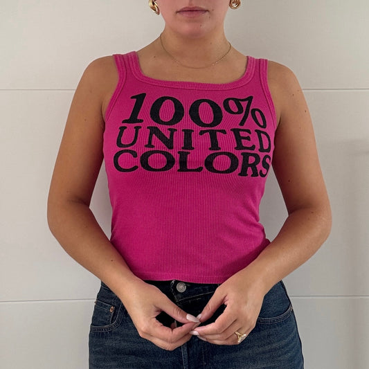 Hot pink ribbed vest - Size XS
