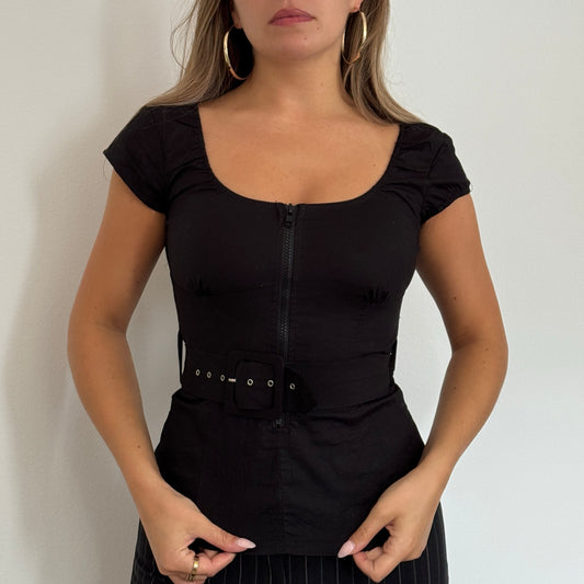 Black fitted top - Size S