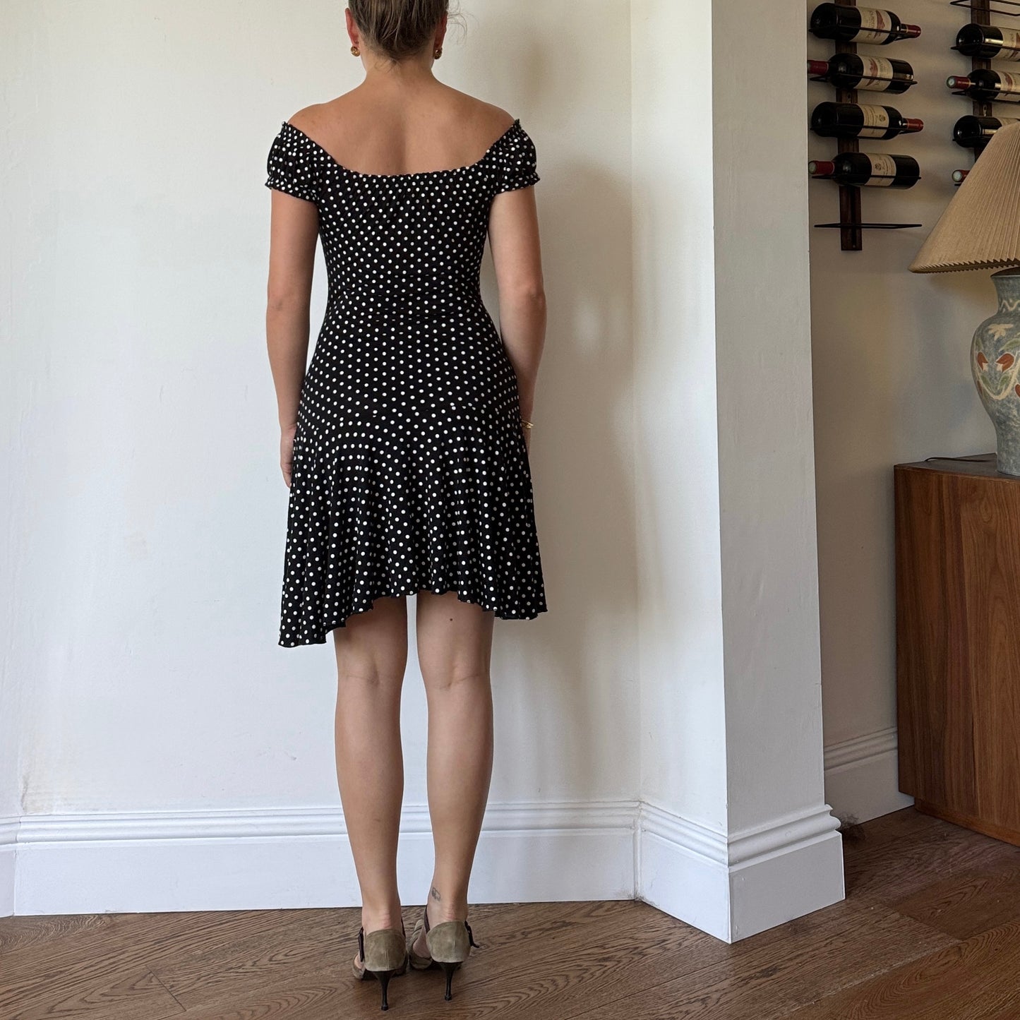 Morgan de Toi polka dot midi dress - Size S/M