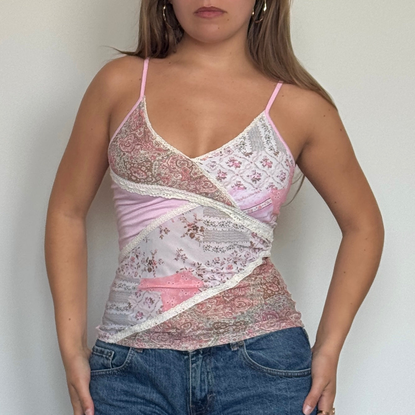 Morgan de Toi patchwork cami - Size S
