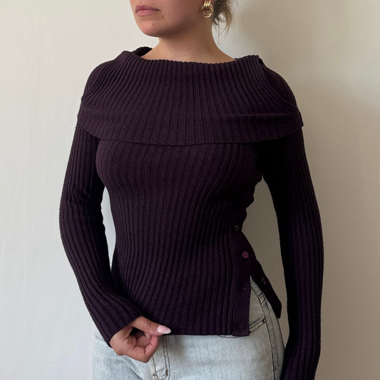 Purple knit top - Size S