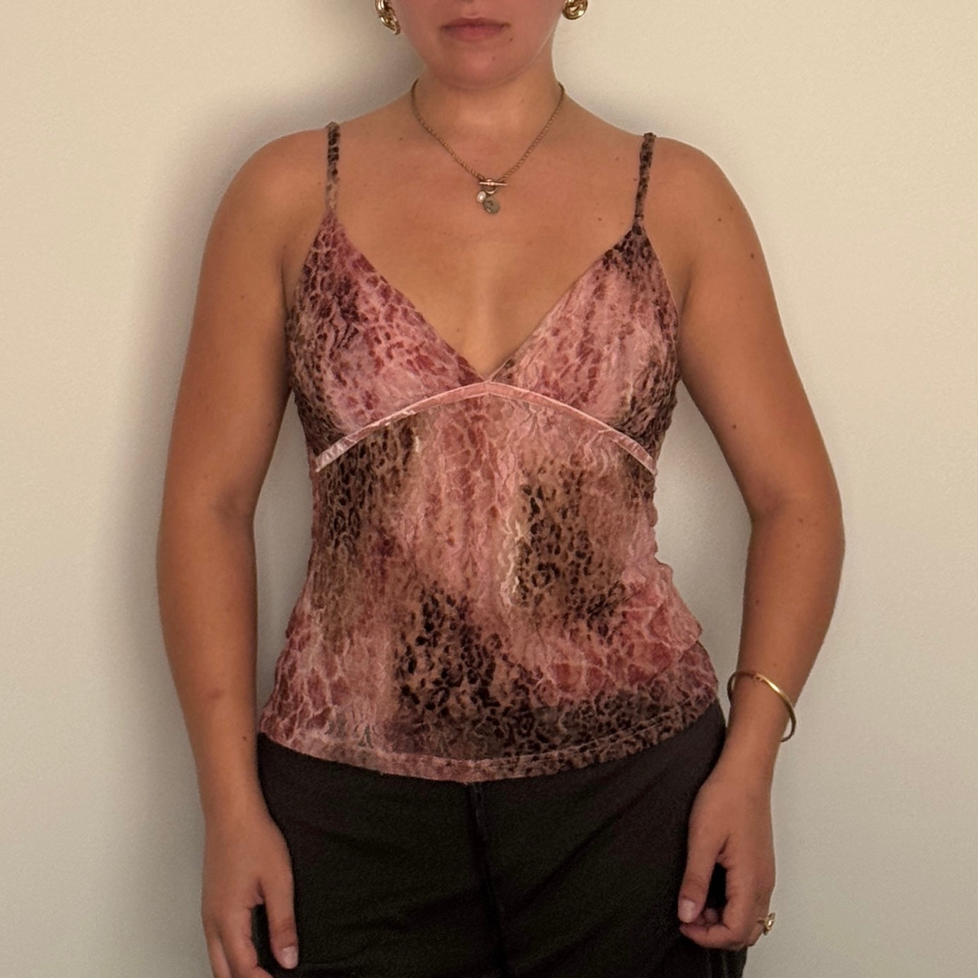 Leopard lace top - Size S