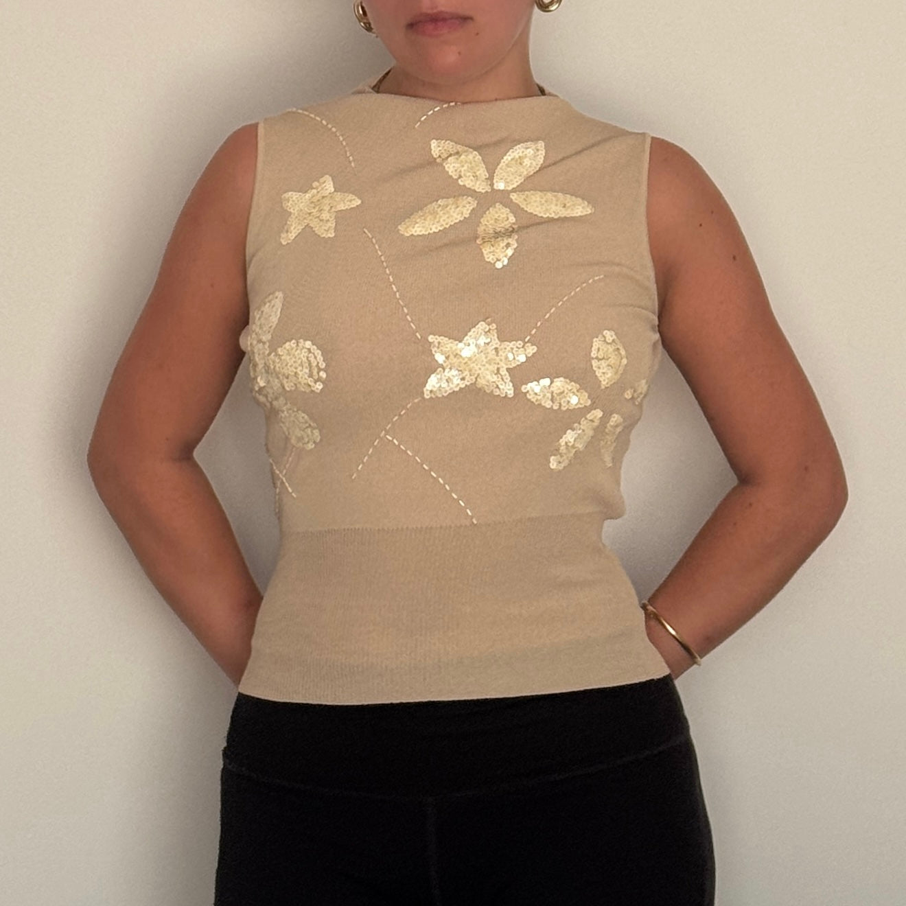 Embroidered knit top - Size S