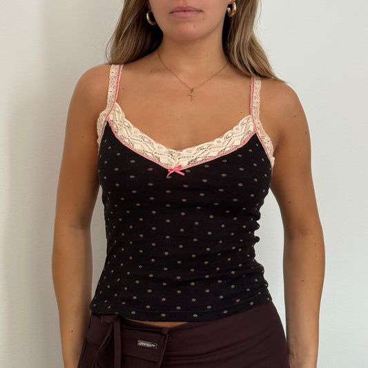 Polka dot vest top - Size S