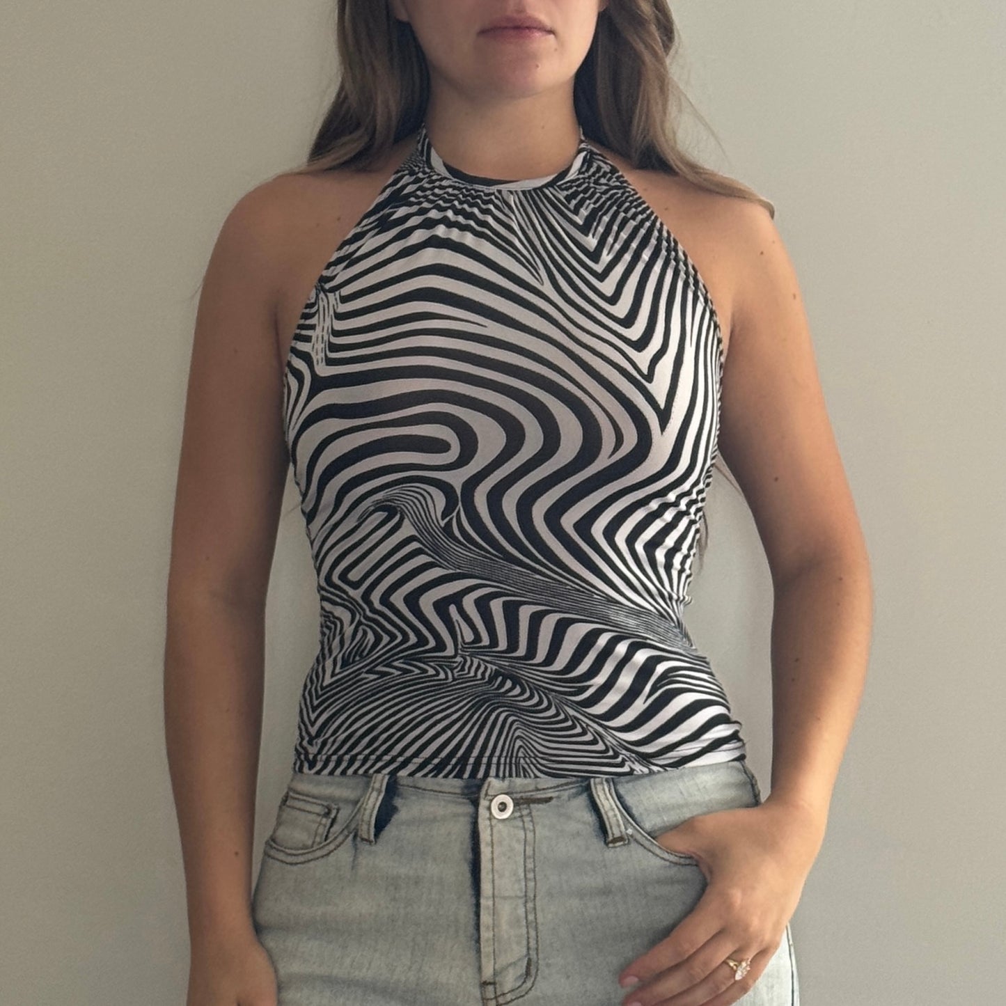 Funky halter neck top - Size S