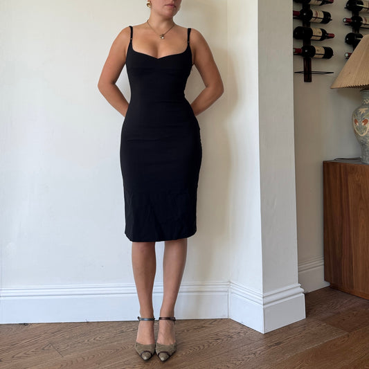 Black midi dress - Size S
