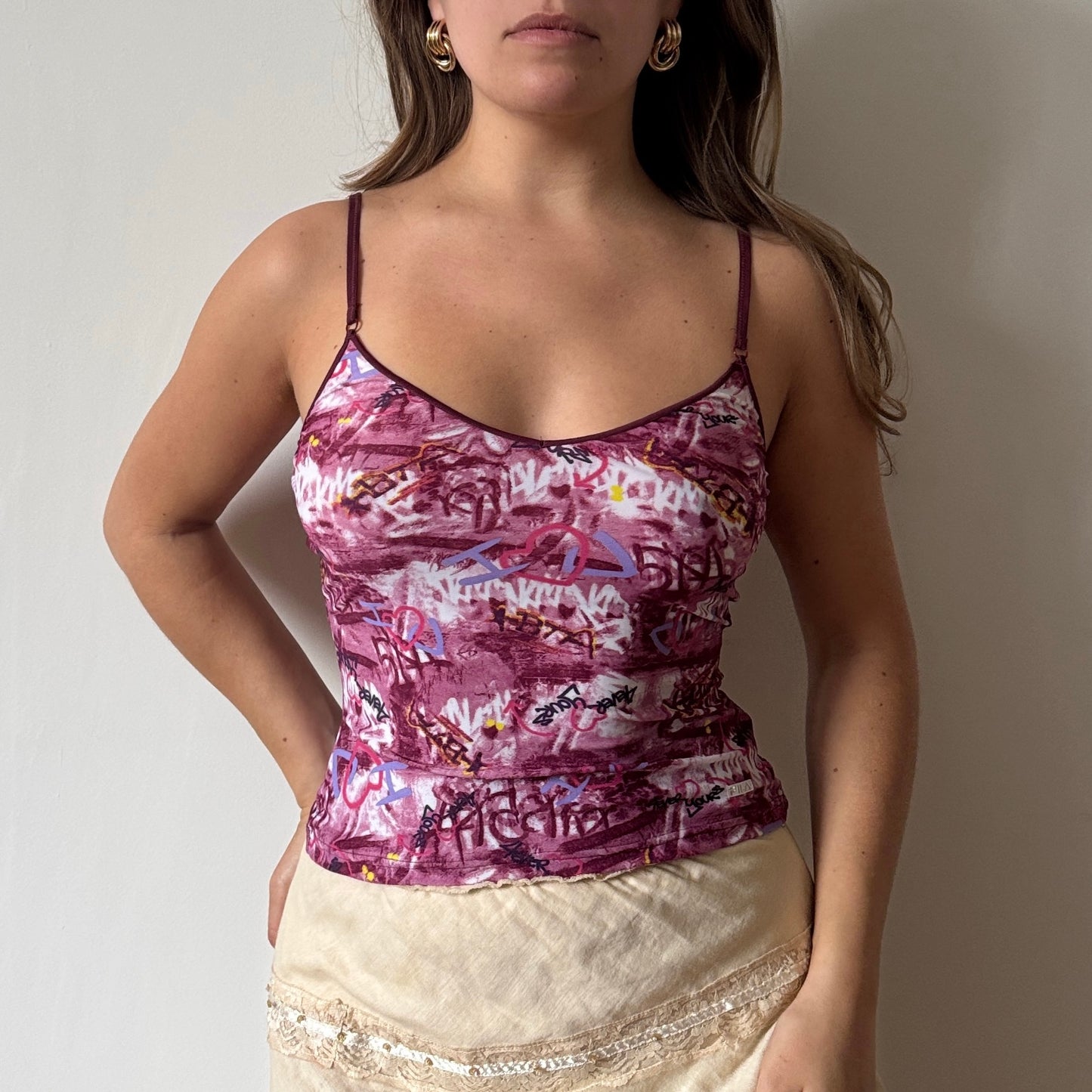 Purple graphic cami - Size S