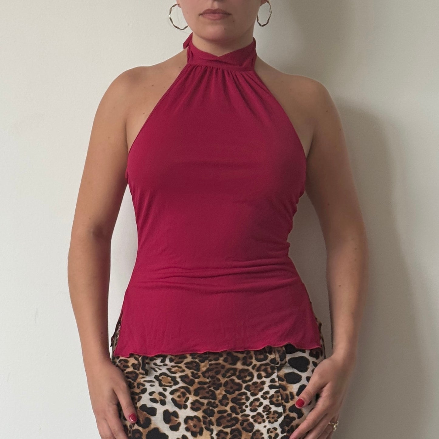 Morgan de Toi pink halter top - Size S