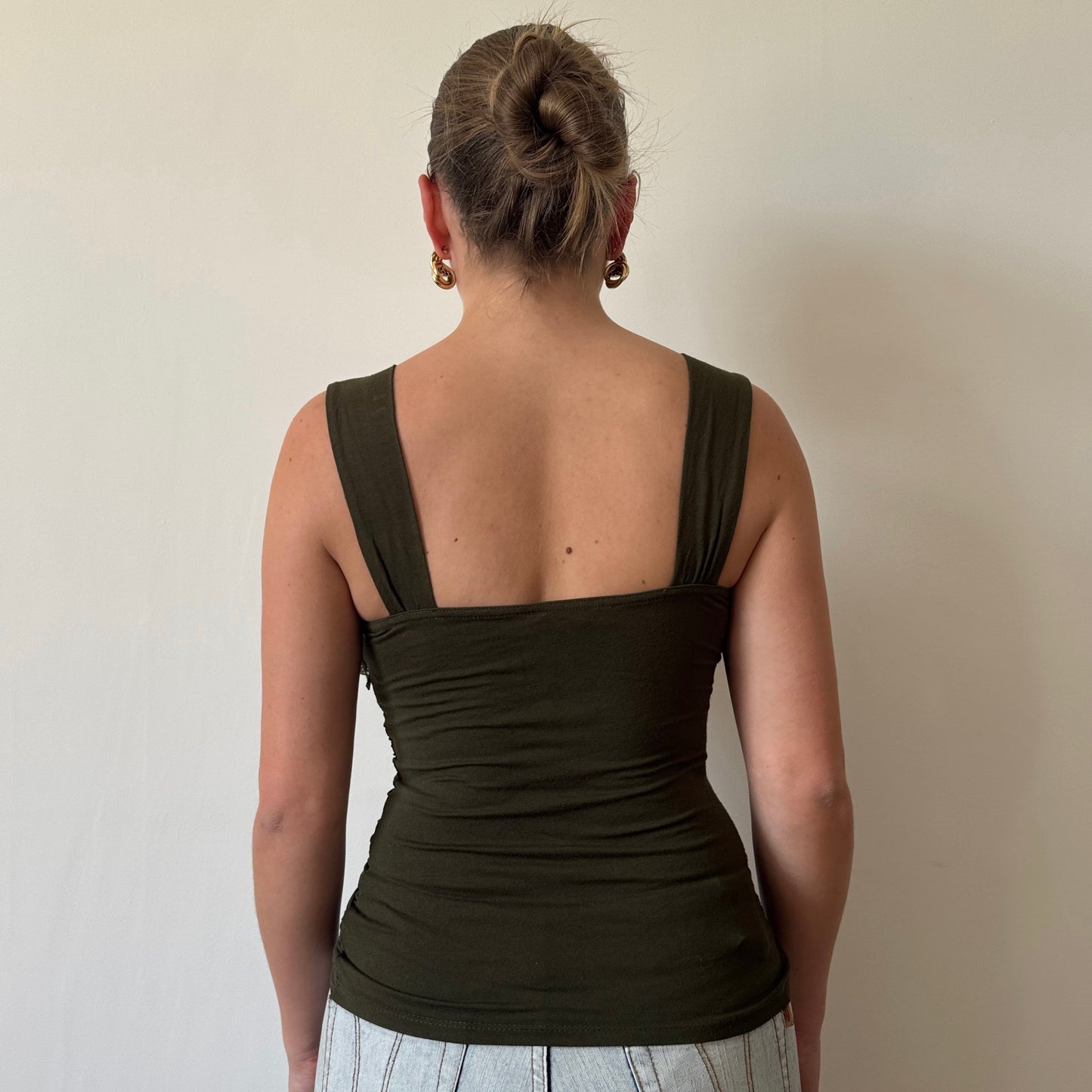 Morgan de Toi Green mesh top - Size S
