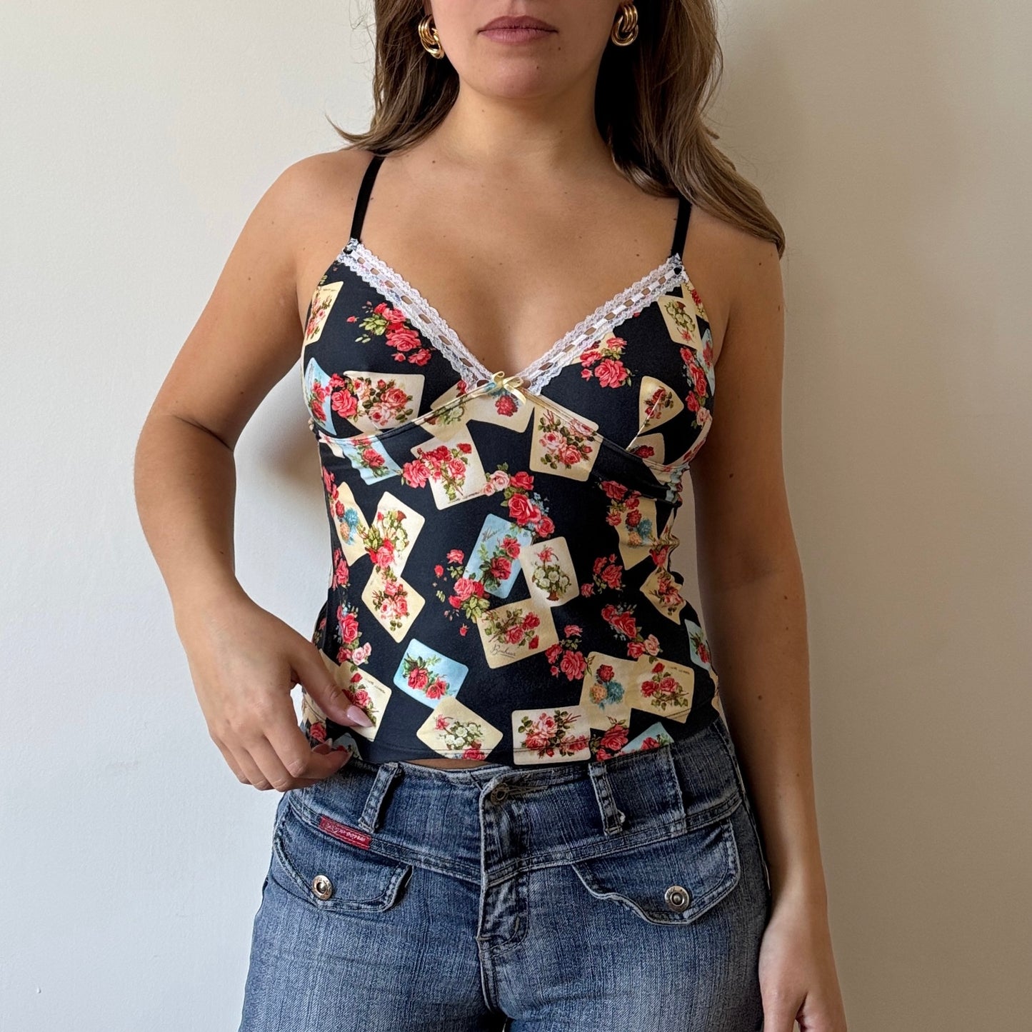 Patchwork style cami - Size S