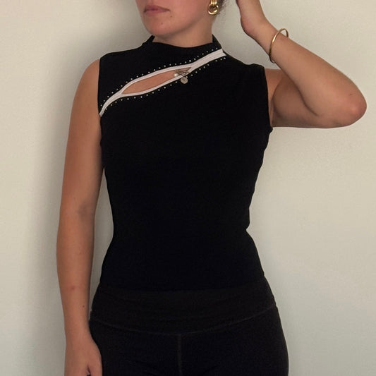 Slit neck top - Size S