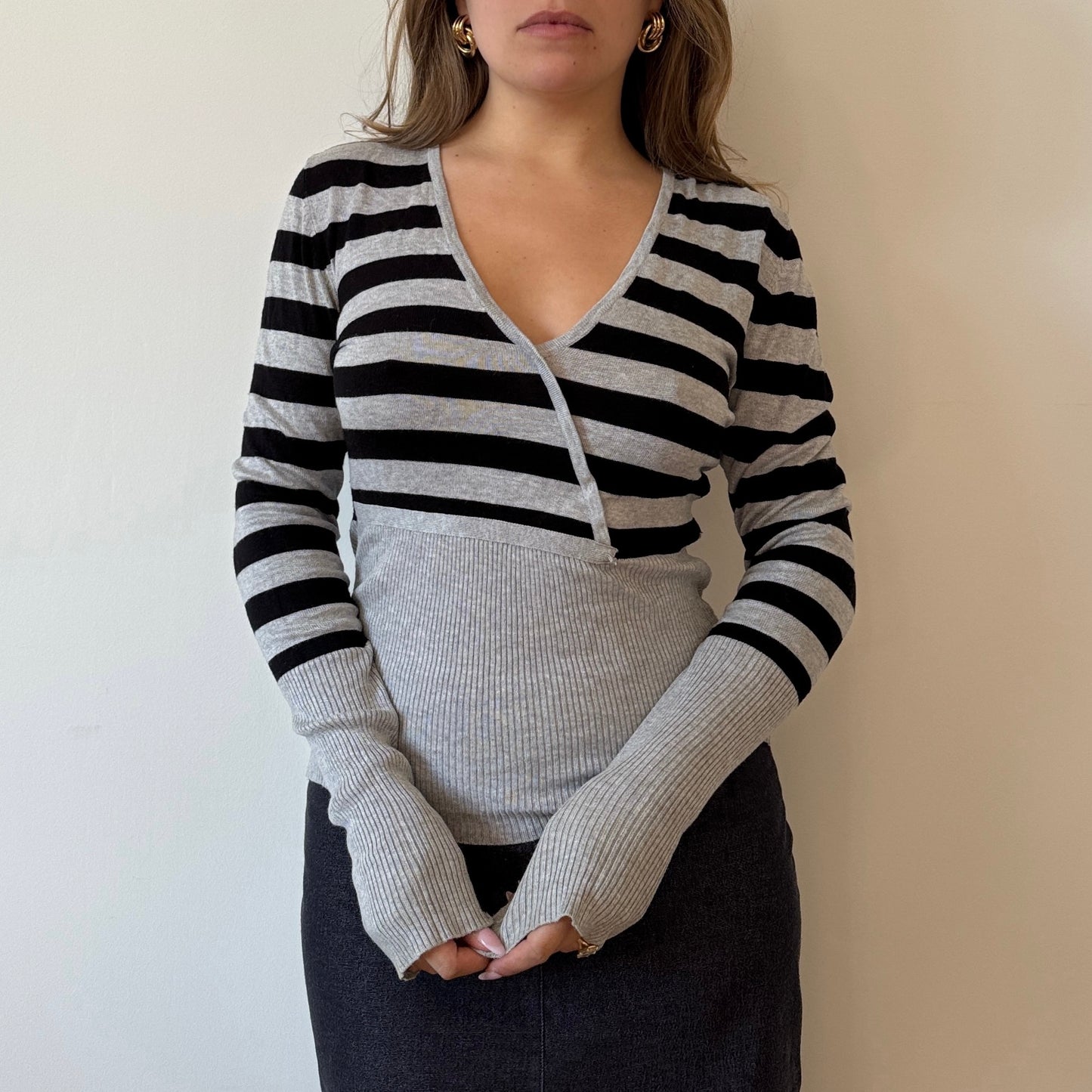 Striped knit top - Size M