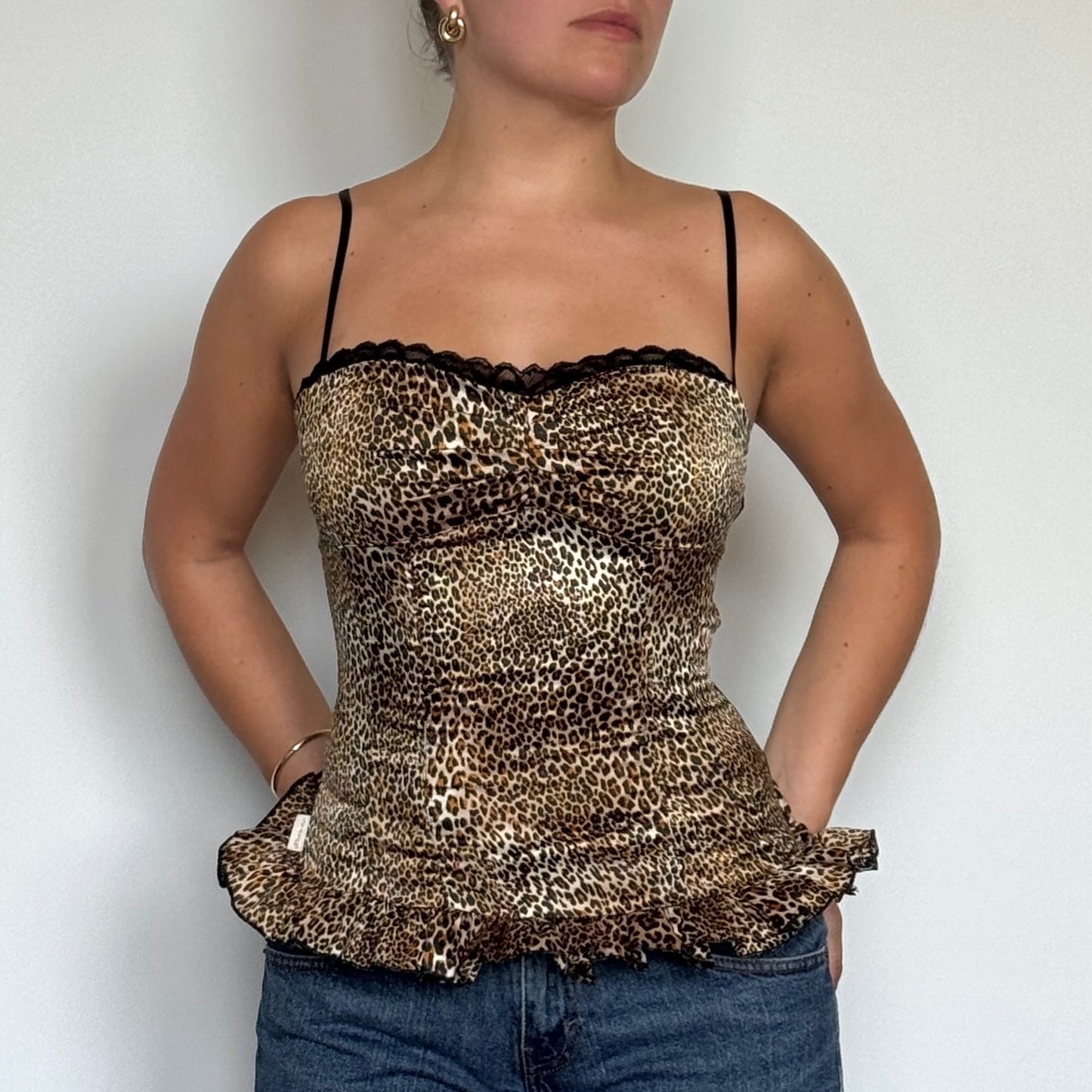 Silky leopard cami - Size S