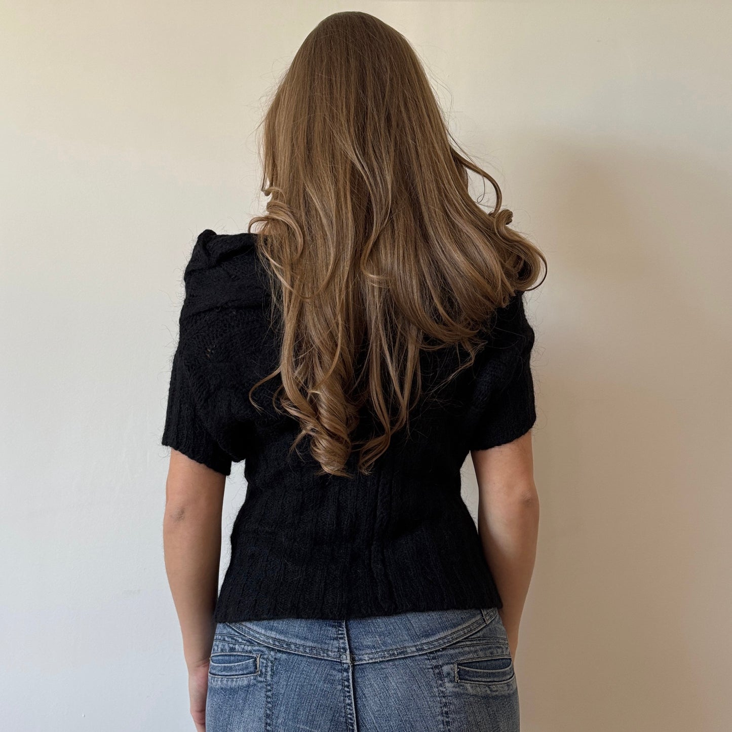Black knit top - Size S