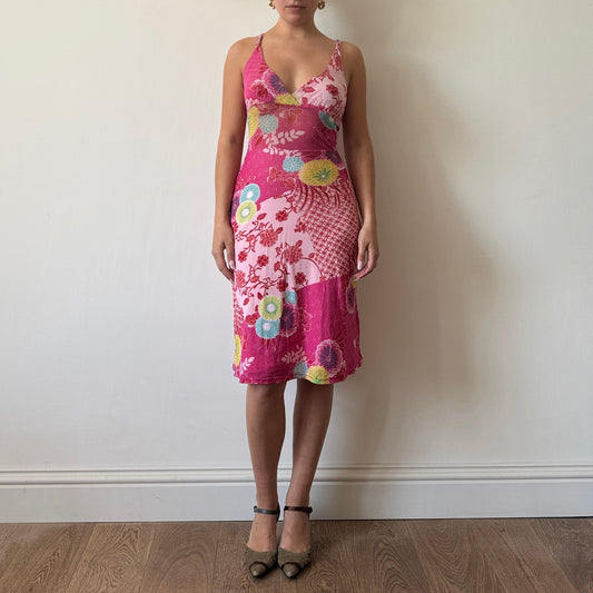 Morgan de Toi pink mesh dress - Size S/M