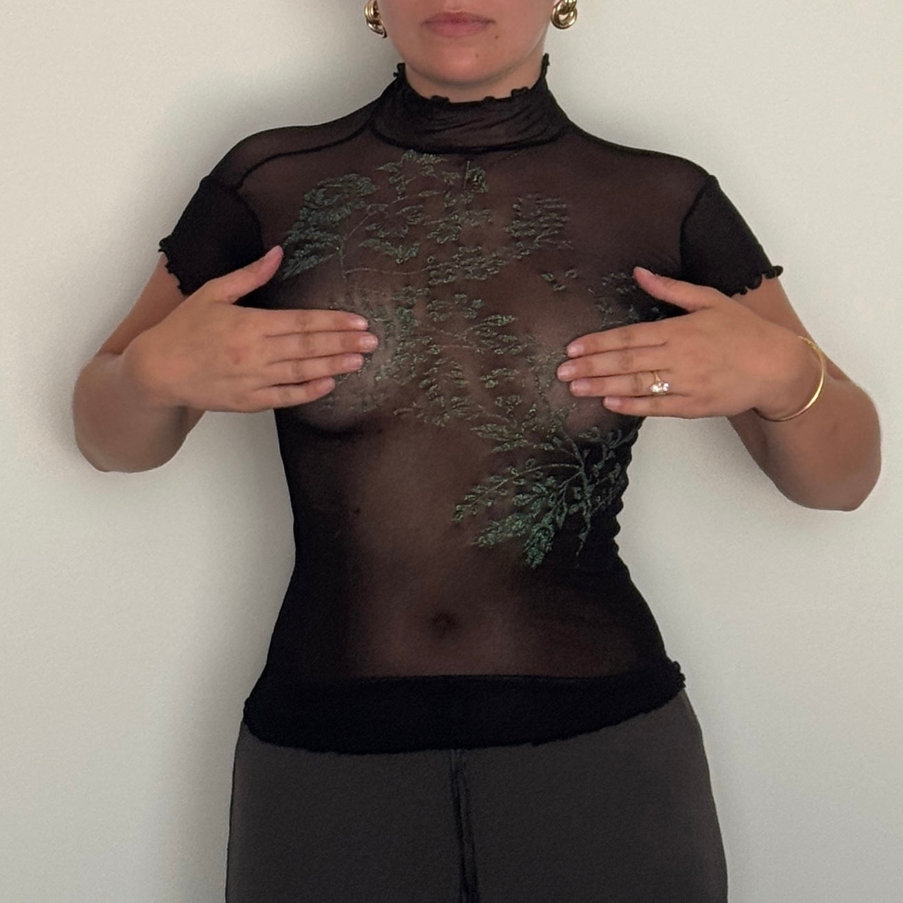 Mesh printed top - Size S