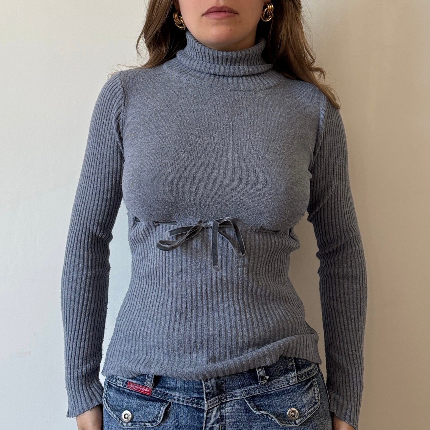 Grey knit top - Size S