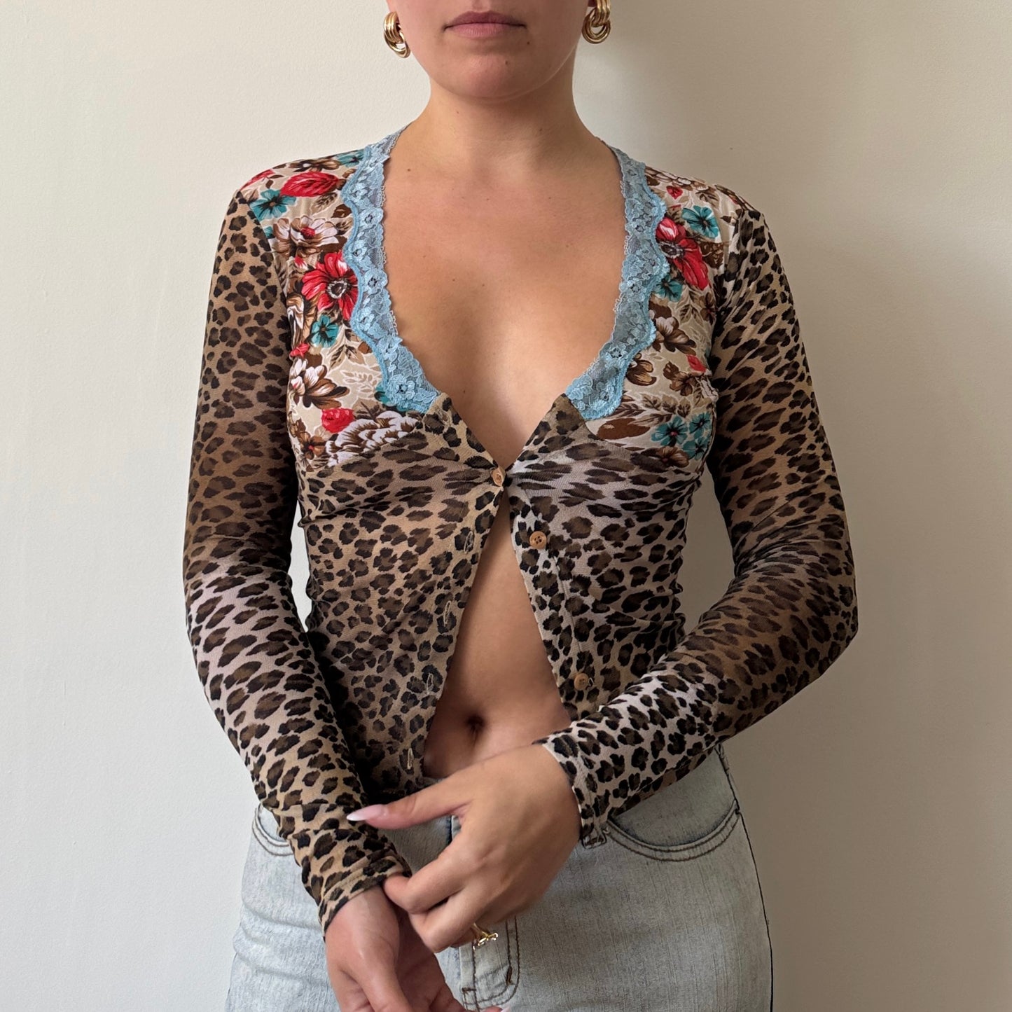 Morgan de Toi leopard cardigan - Size XS