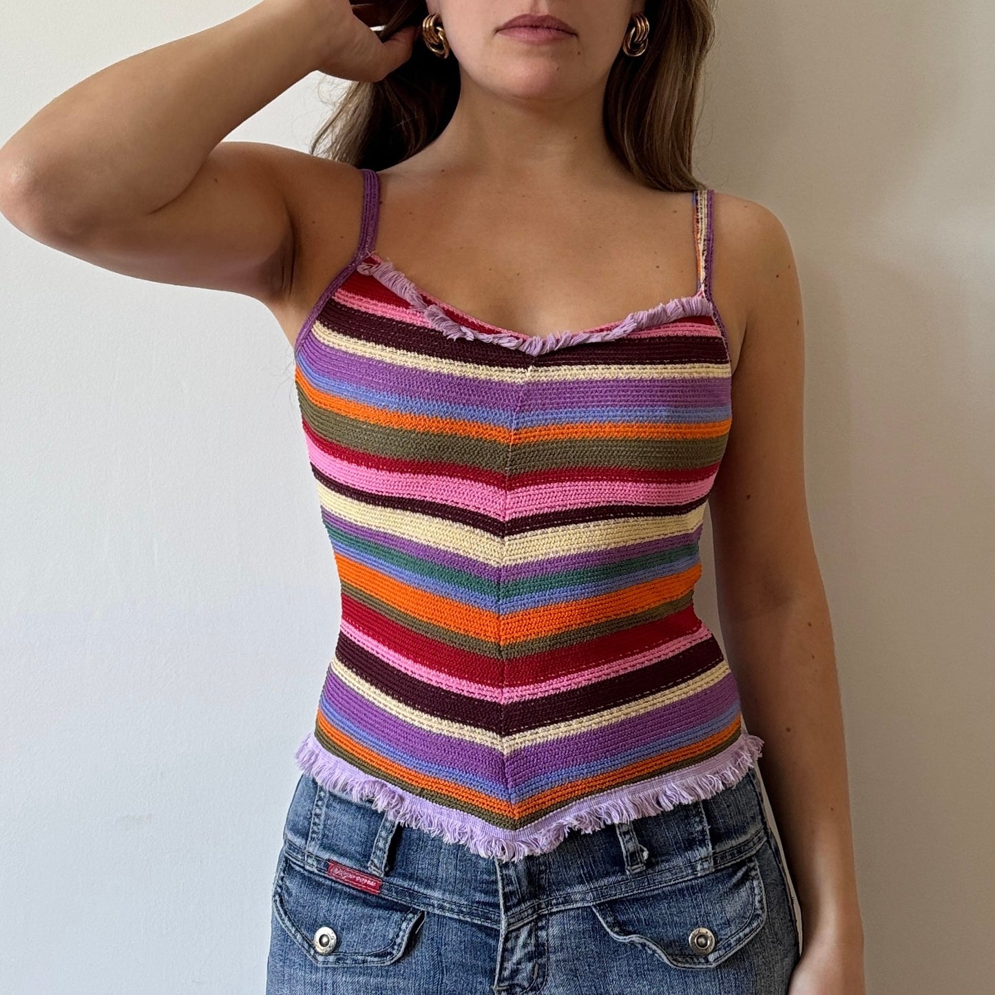 Striped knit vest - Size S