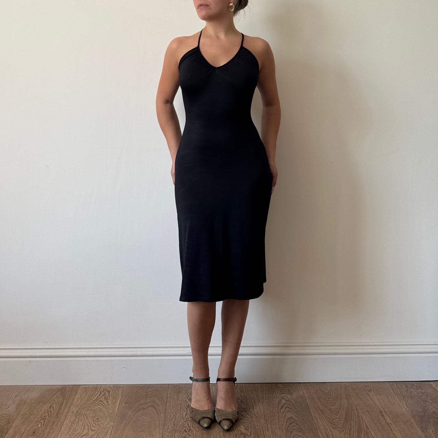 Morgan de Toi black midi dress - Size S