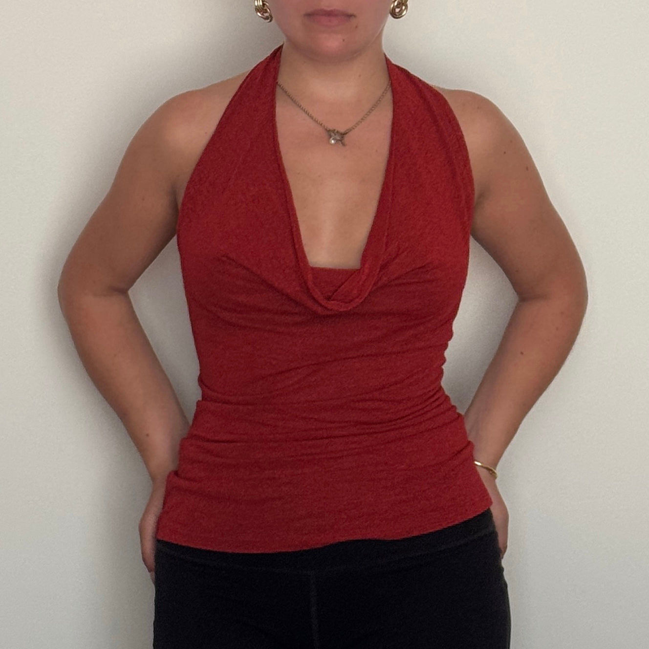 Red halter top - Size S
