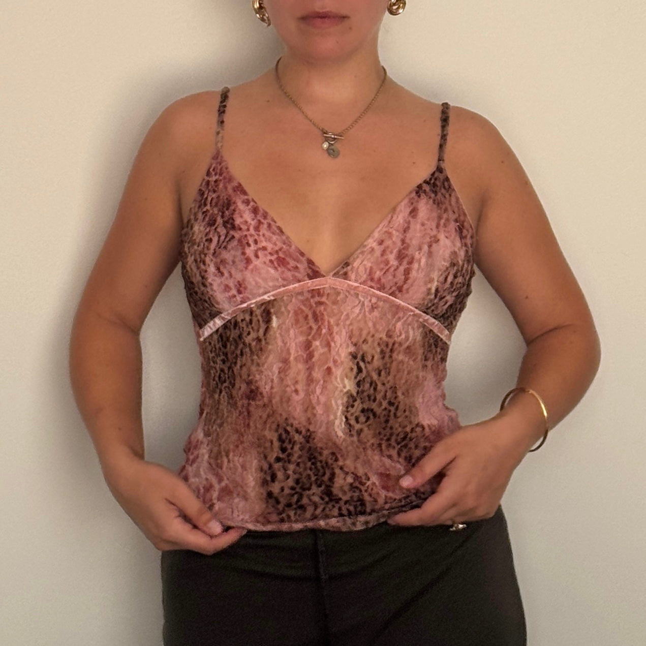 Leopard lace top - Size S