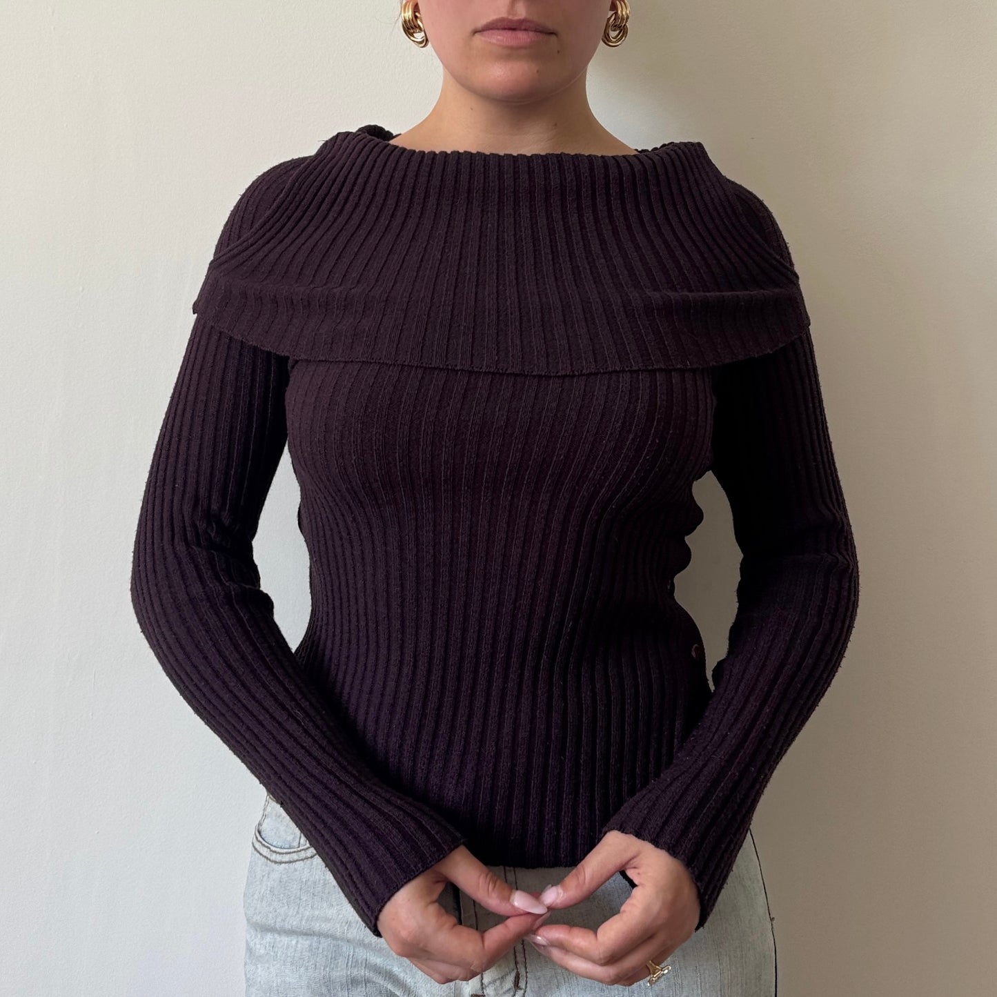 Purple knit top - Size S