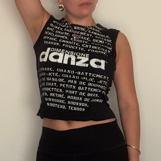 Black printed vest - Size S