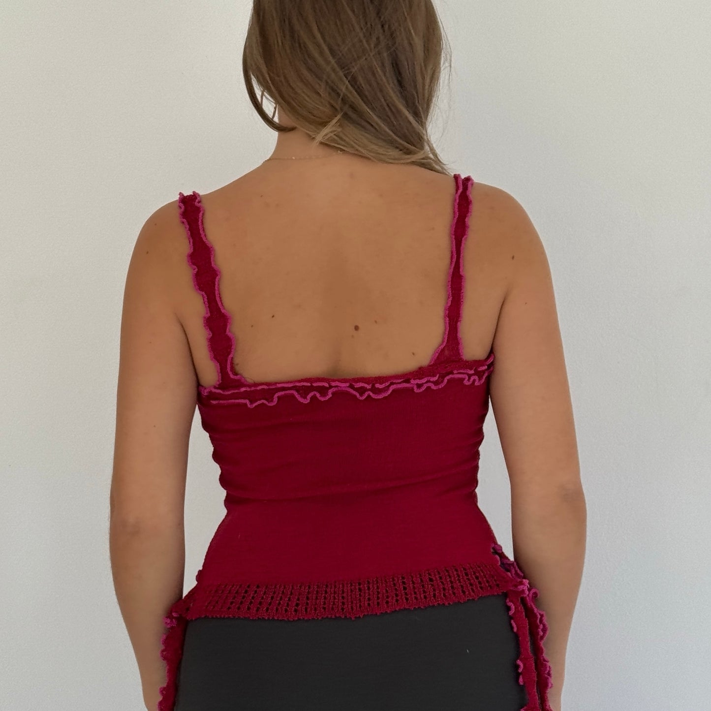 Morgan de Toi red knit cami - Size S