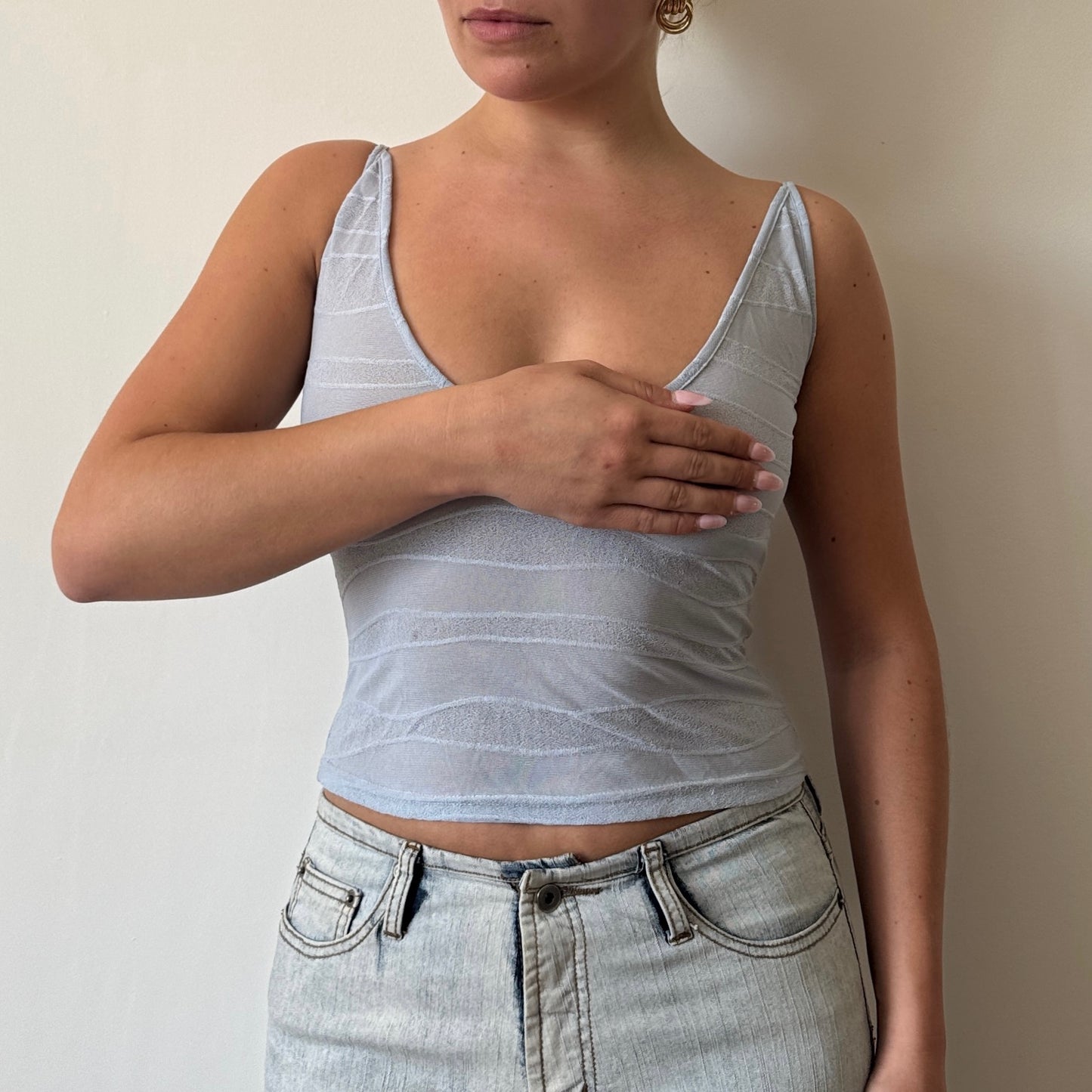 Blue mesh cami - Size XS/S
