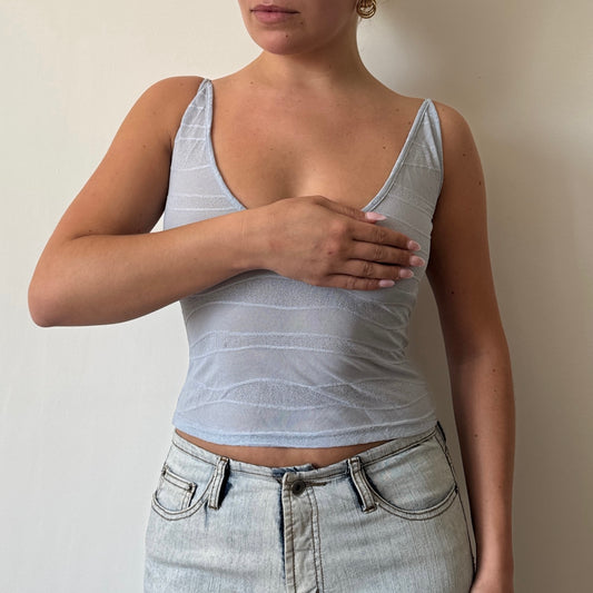 Blue mesh cami - Size XS/S