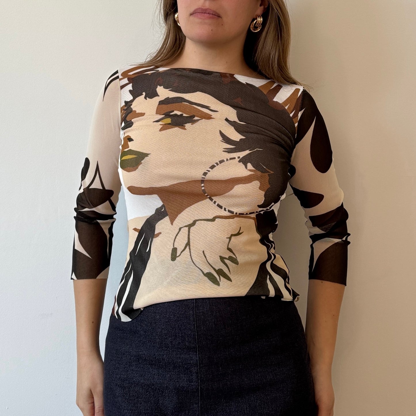 Mesh printed top - Size S