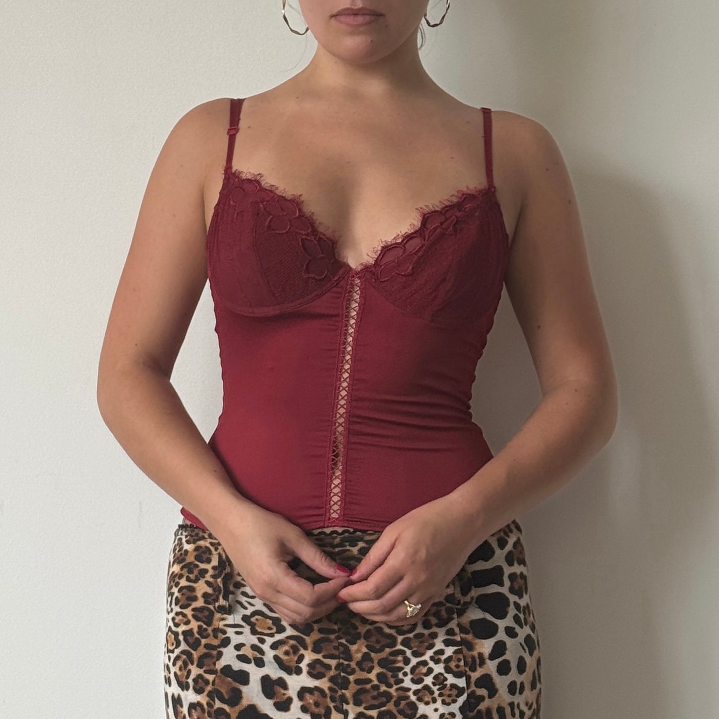 Red corset top - Size S