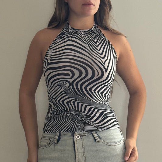 Funky halter neck top - Size S