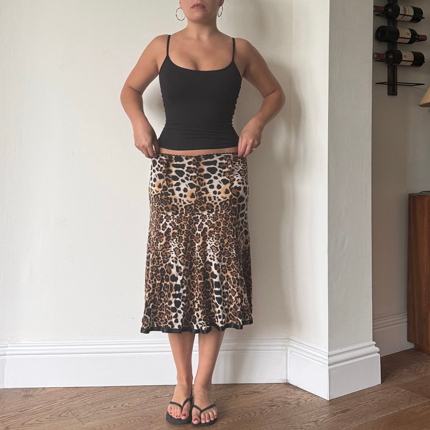 Leopard print midi skirt - Size S
