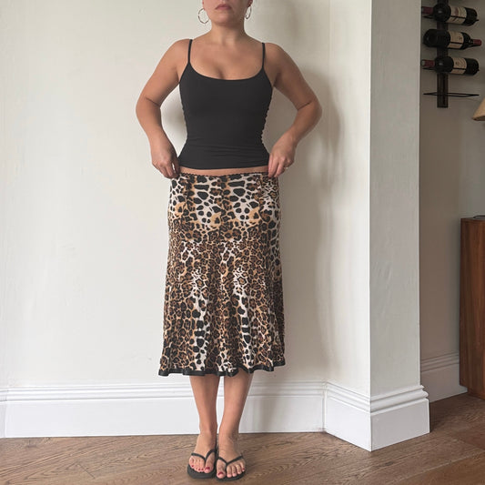 Leopard print midi skirt - Size S
