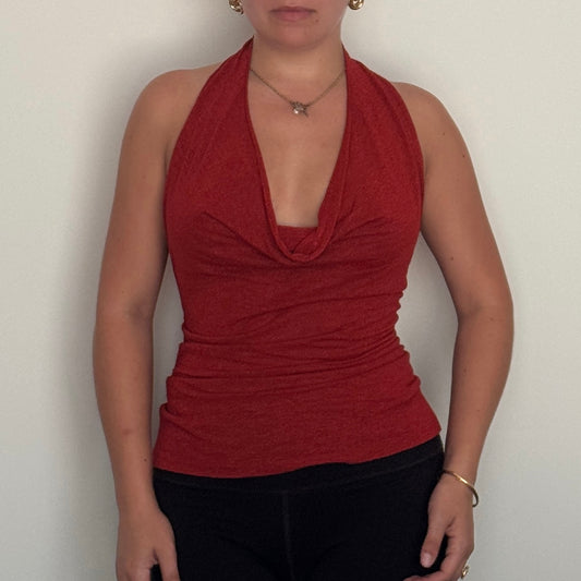 Red halter top - Size S