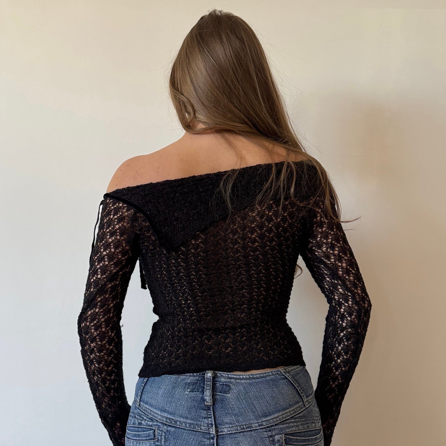 Morgan black knit top - Size S