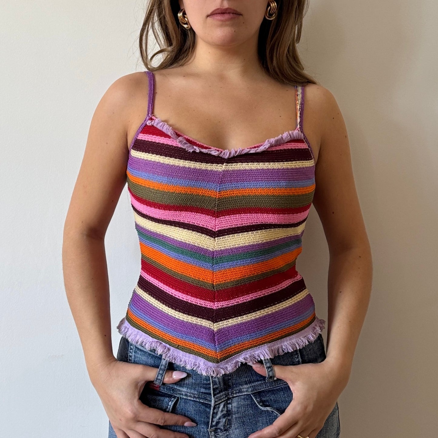 Striped knit vest - Size S