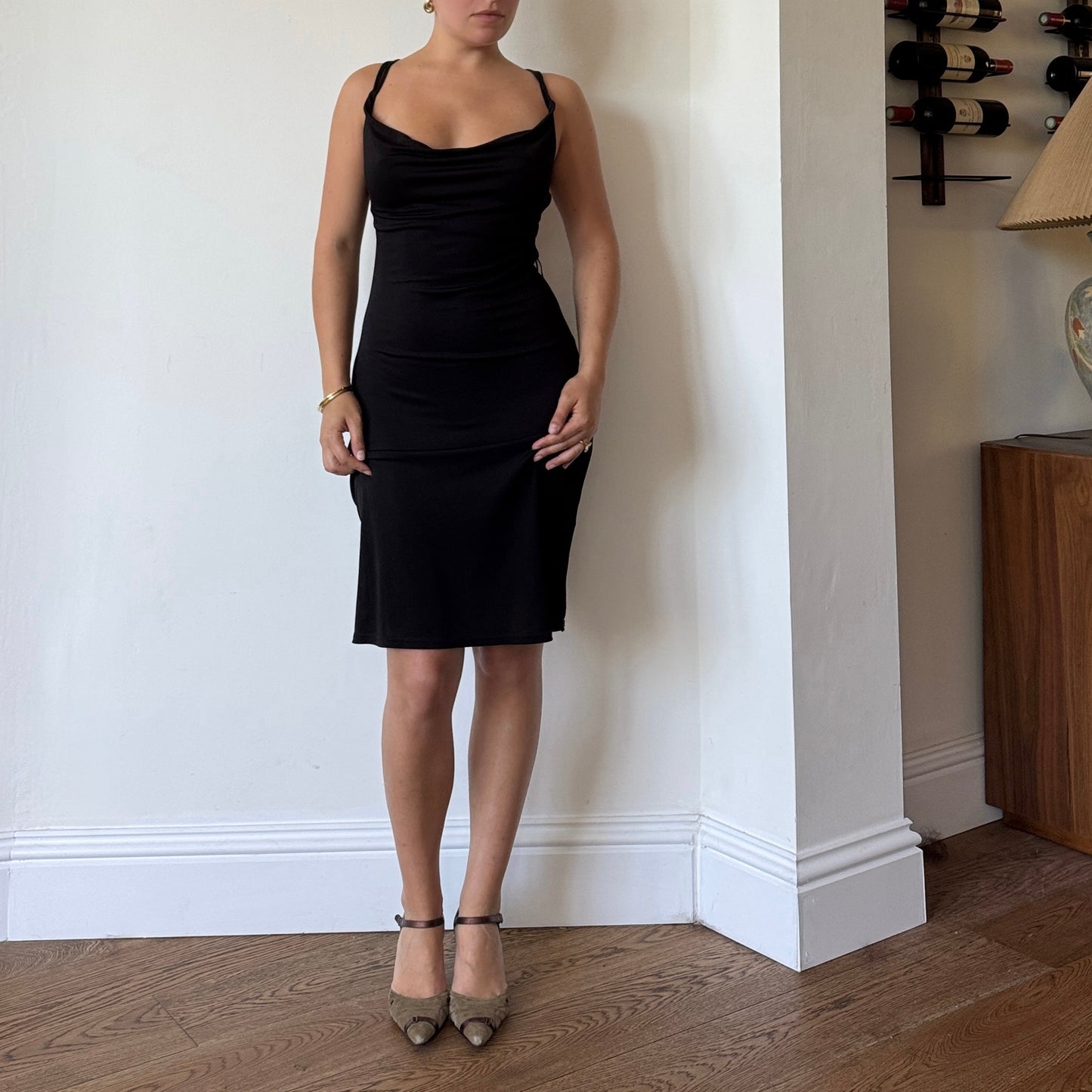Black backless dress - Size S