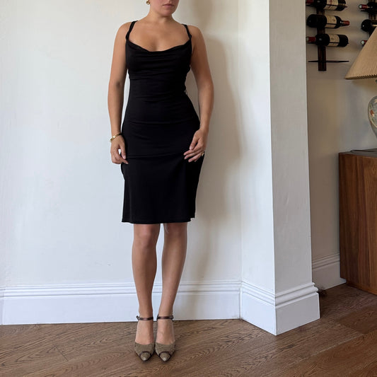 Black backless dress - Size S