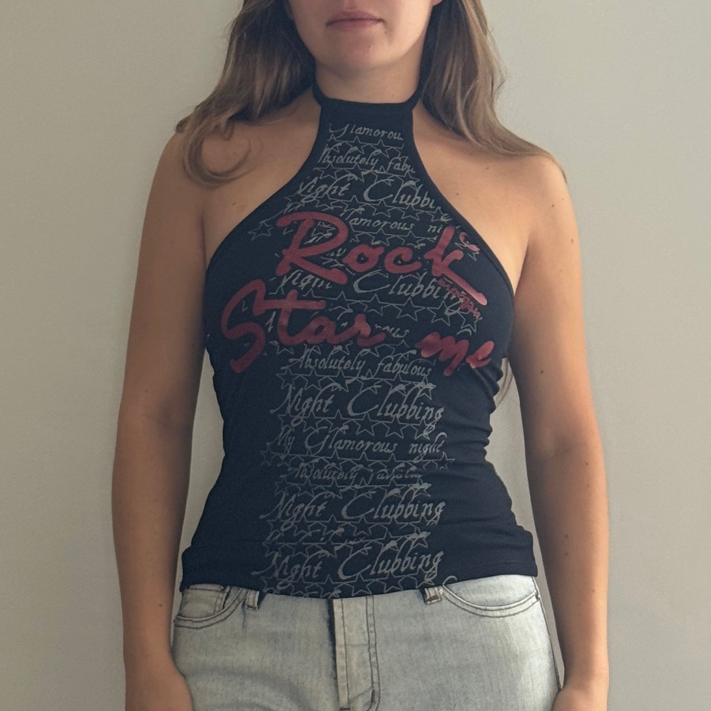 Morgan de Toi black halter top - Size S