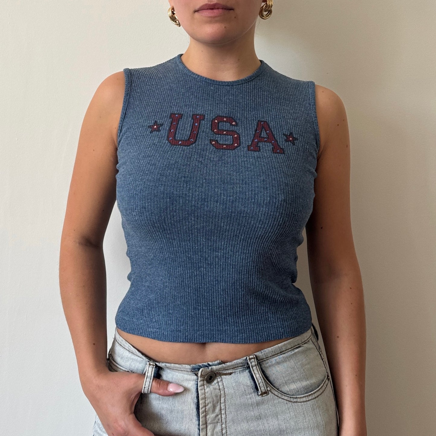 Blue USA vest - Size S