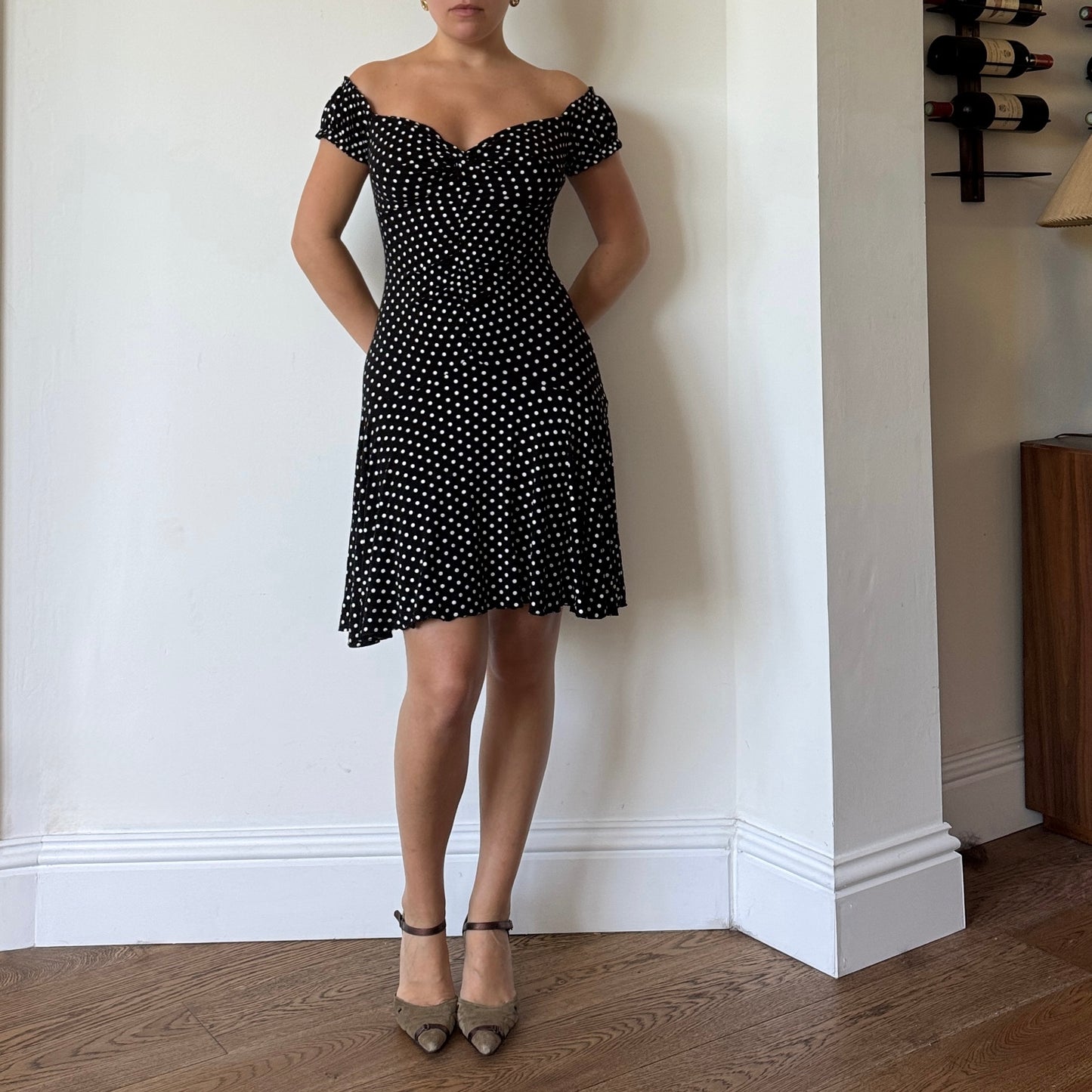 Morgan de Toi polka dot midi dress - Size S/M